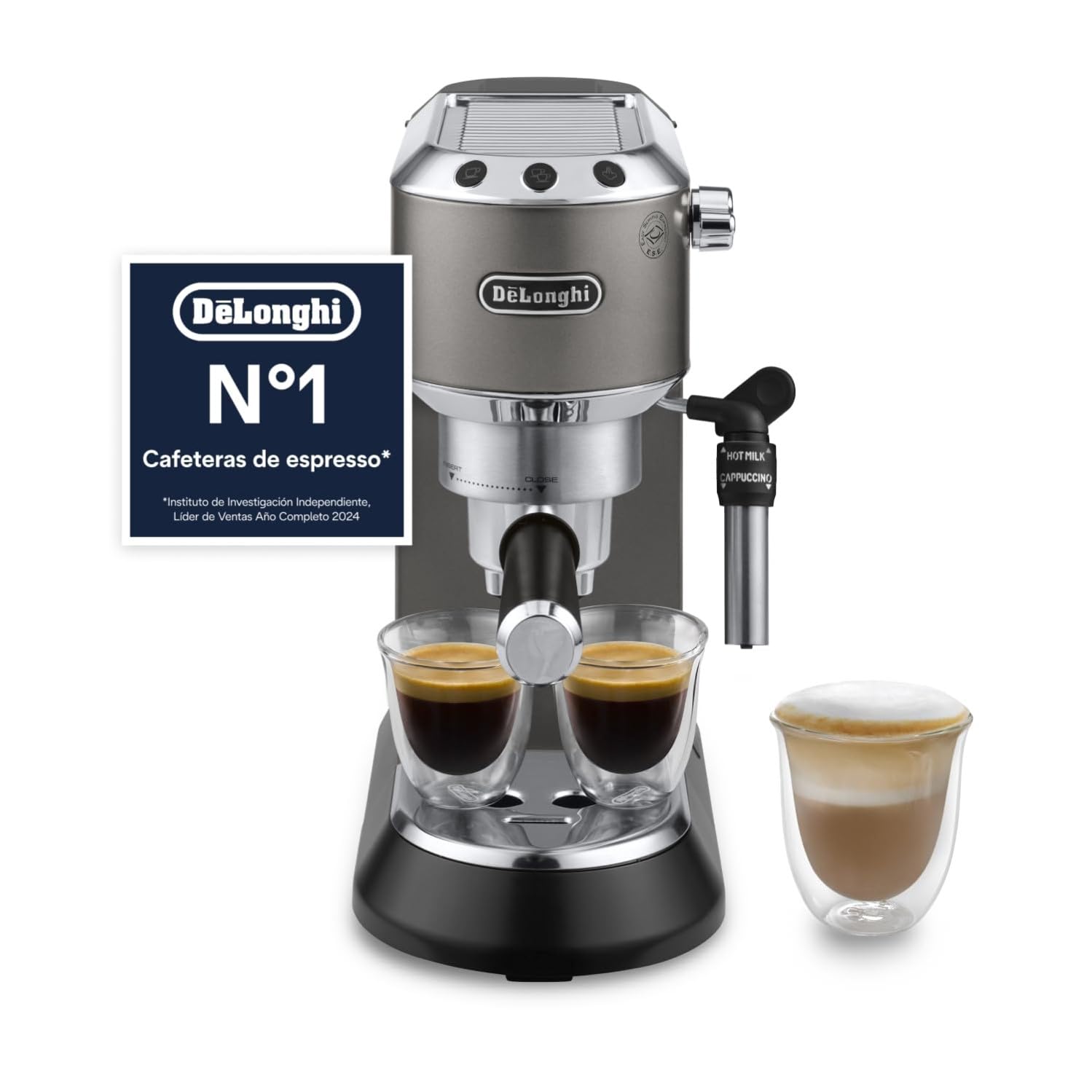 Kaffira - Dedica Style-Perfetto kompakti Espresso-Maschine, Titan
