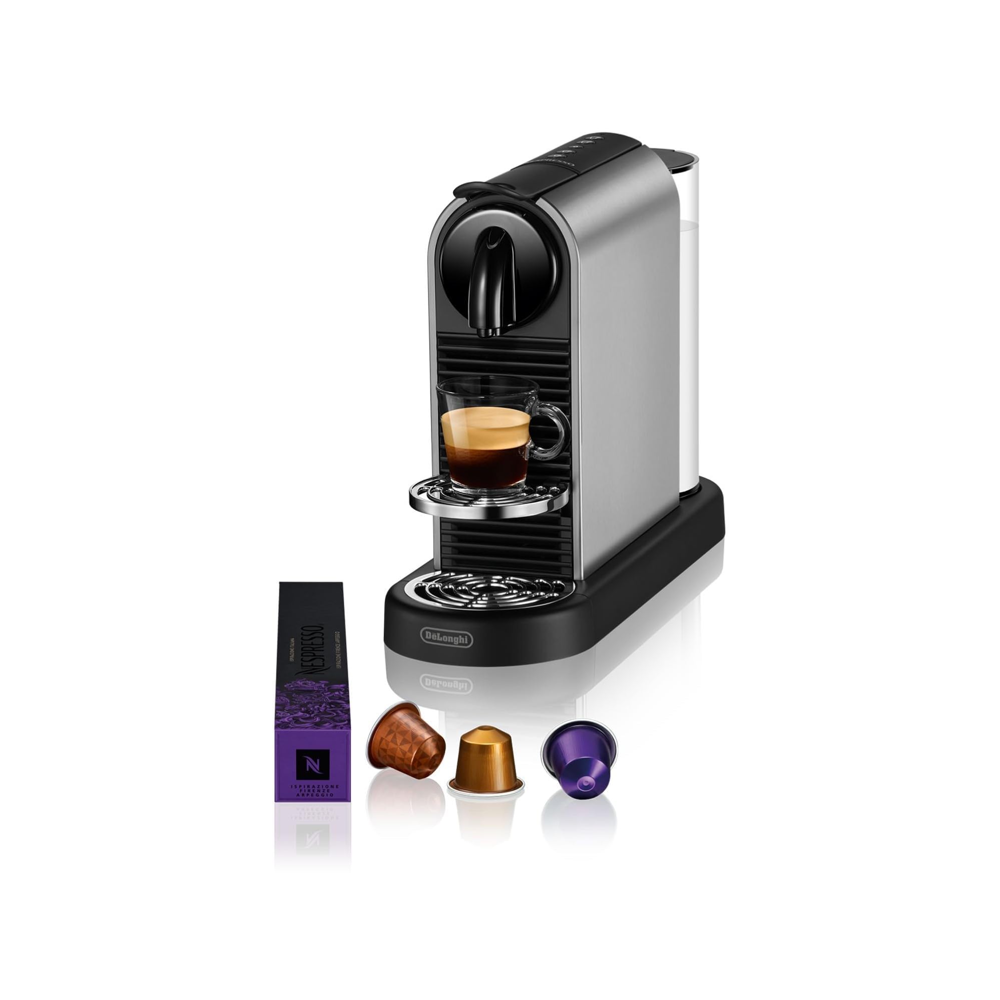 Kaffira - Citiz Kaffeemaschine Silber, 19 Bar + Willkommenskit, moderns Design, Espresso, Lungo und Americano, automatischi Abschaltig