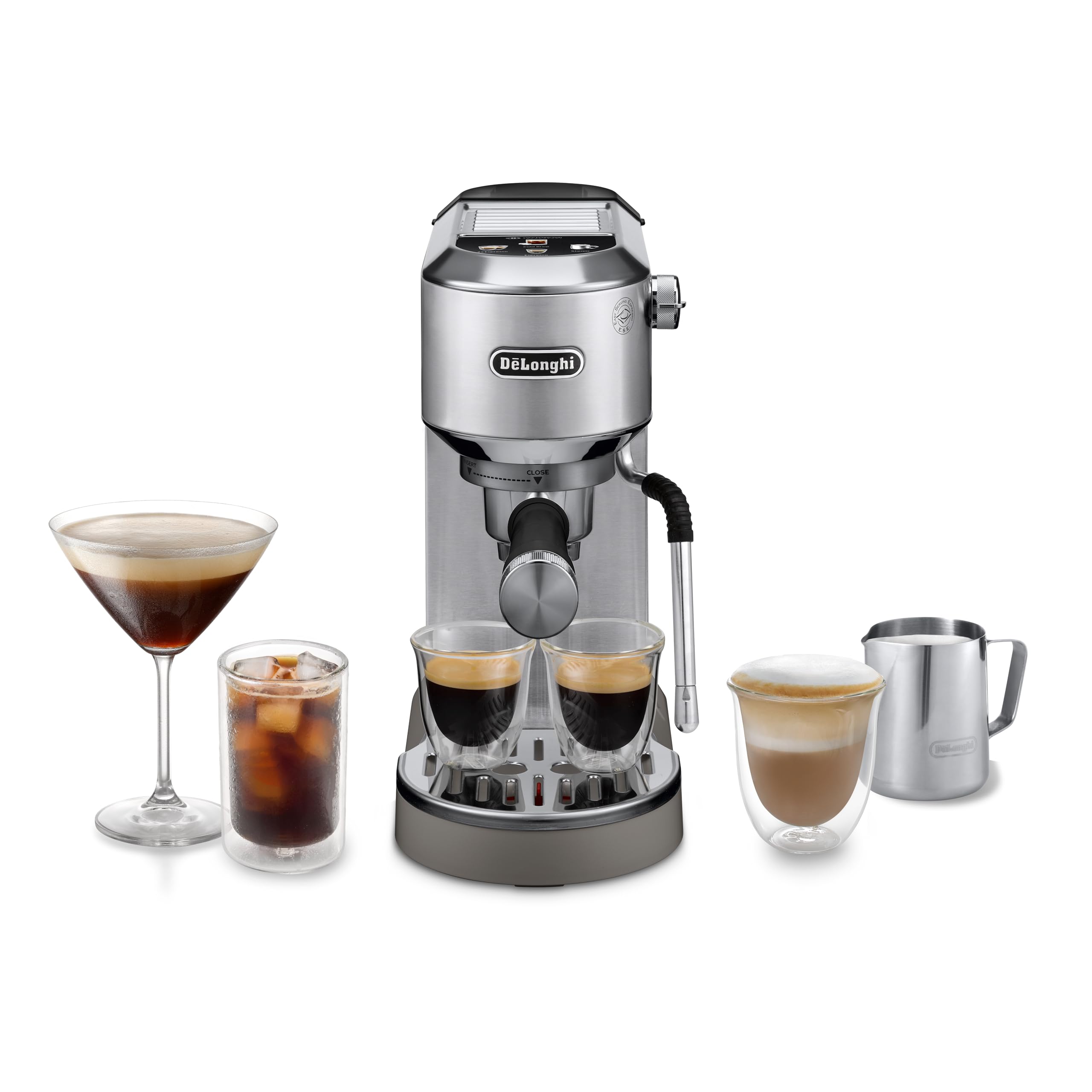 Kaffira - Dedica Duo Barista Kaffeemaschine mit Pomp, Espresso und Cold Brew, Metall